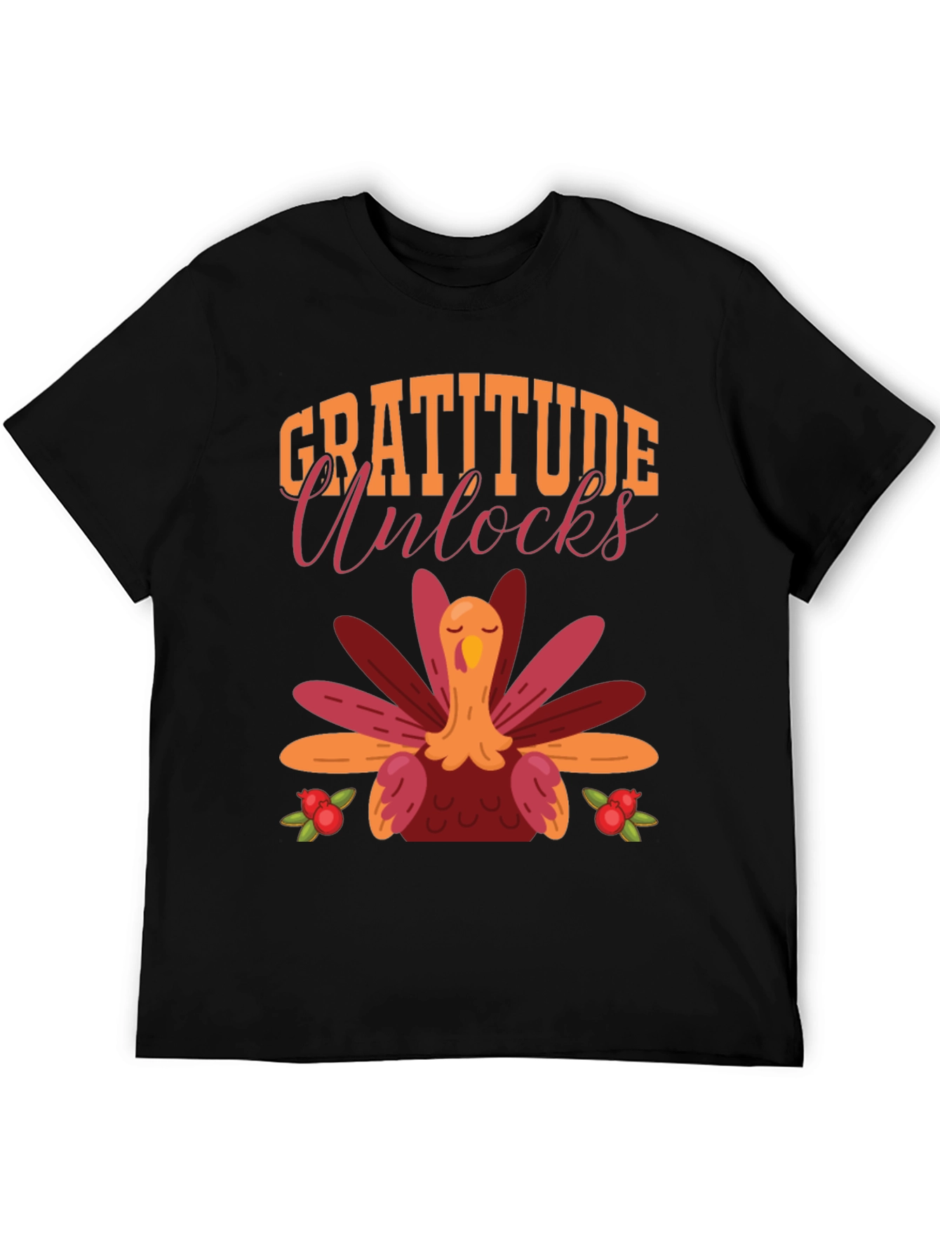 Gratitude Unlocks Thanksgiving Turkey T-Shirt
