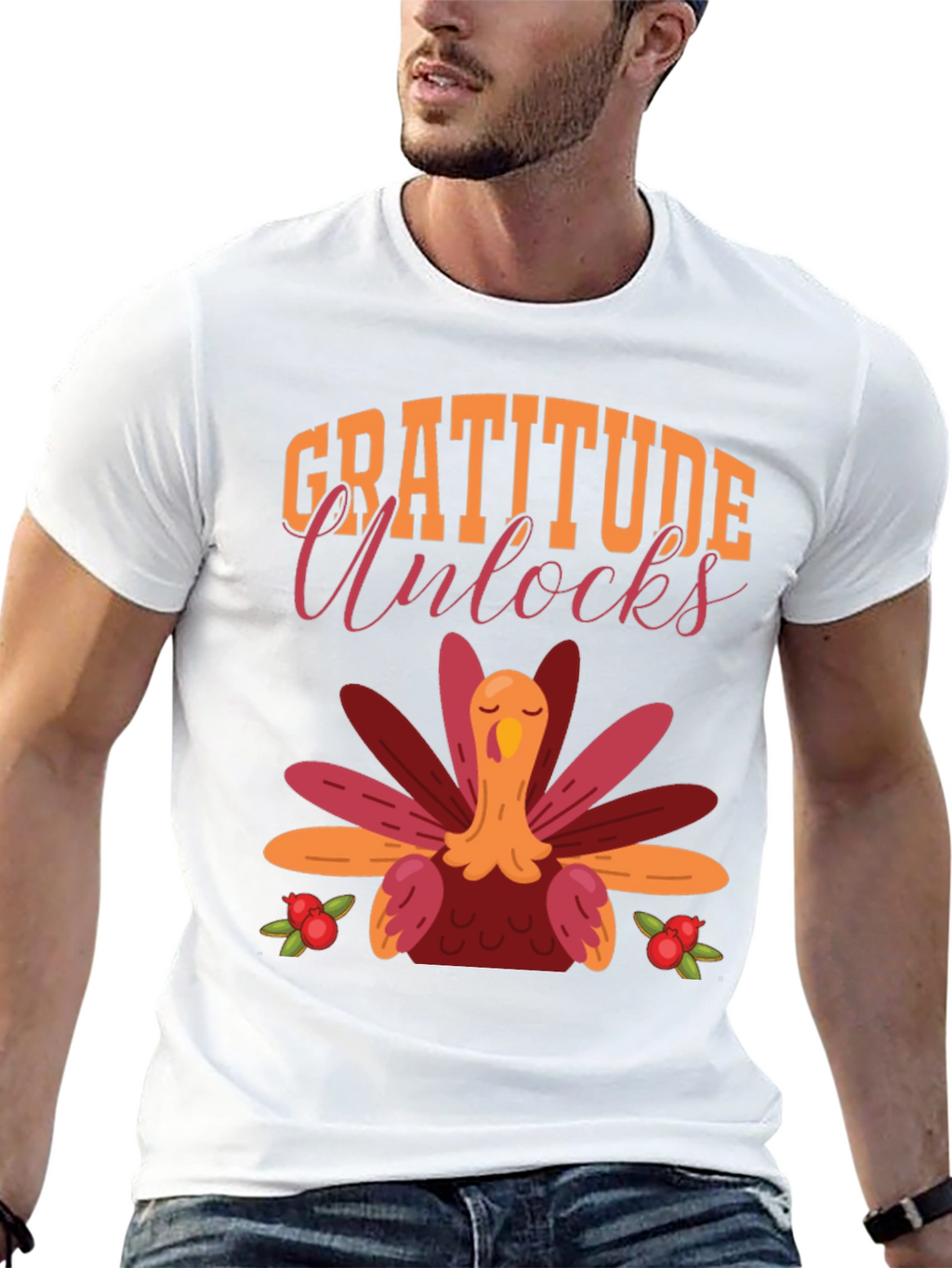 Gratitude Unlocks Thanksgiving Turkey T-Shirt