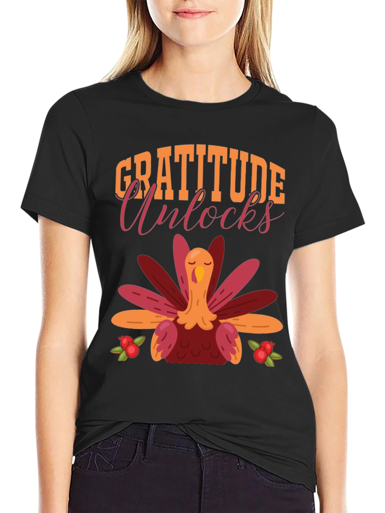 Gratitude Unlocks Thanksgiving Turkey T-Shirt