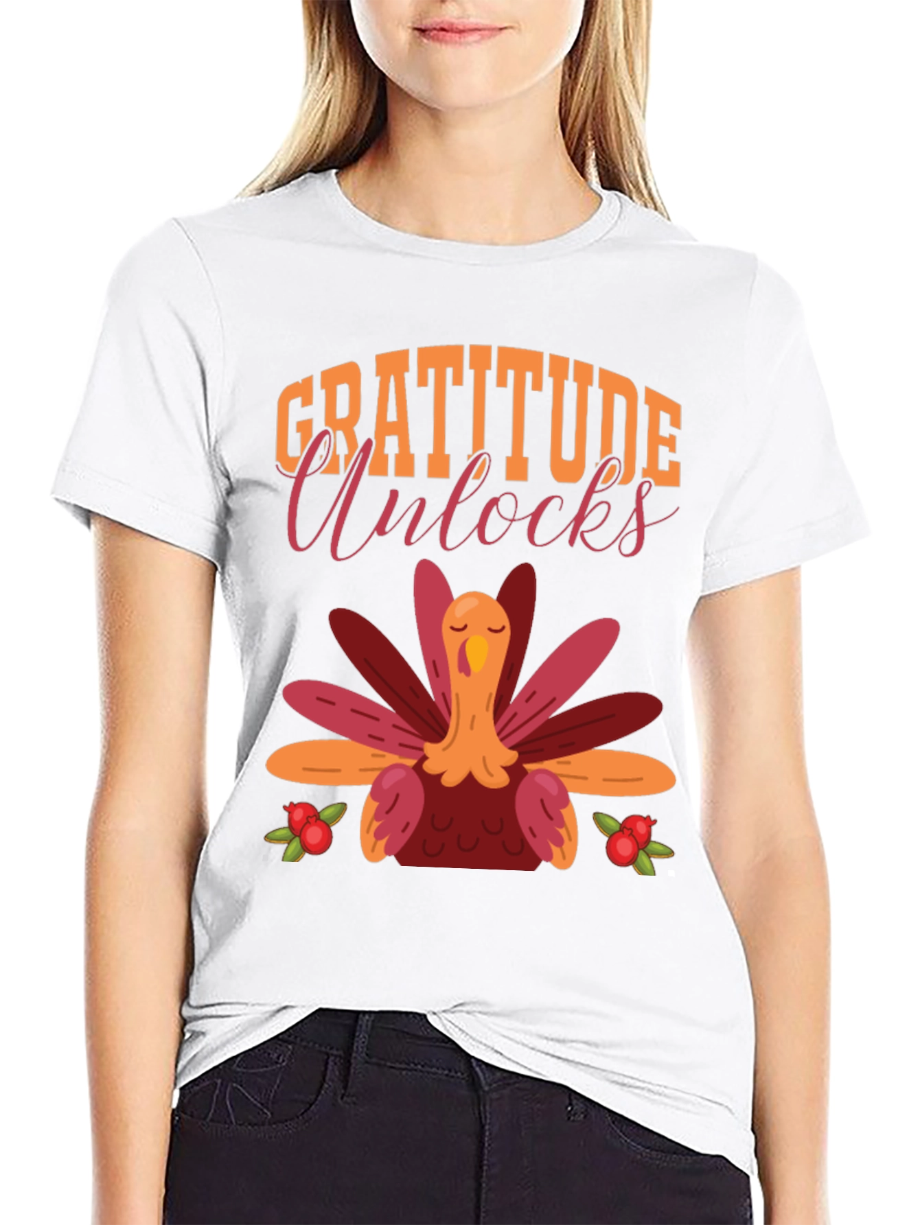 Gratitude Unlocks Thanksgiving Turkey T-Shirt