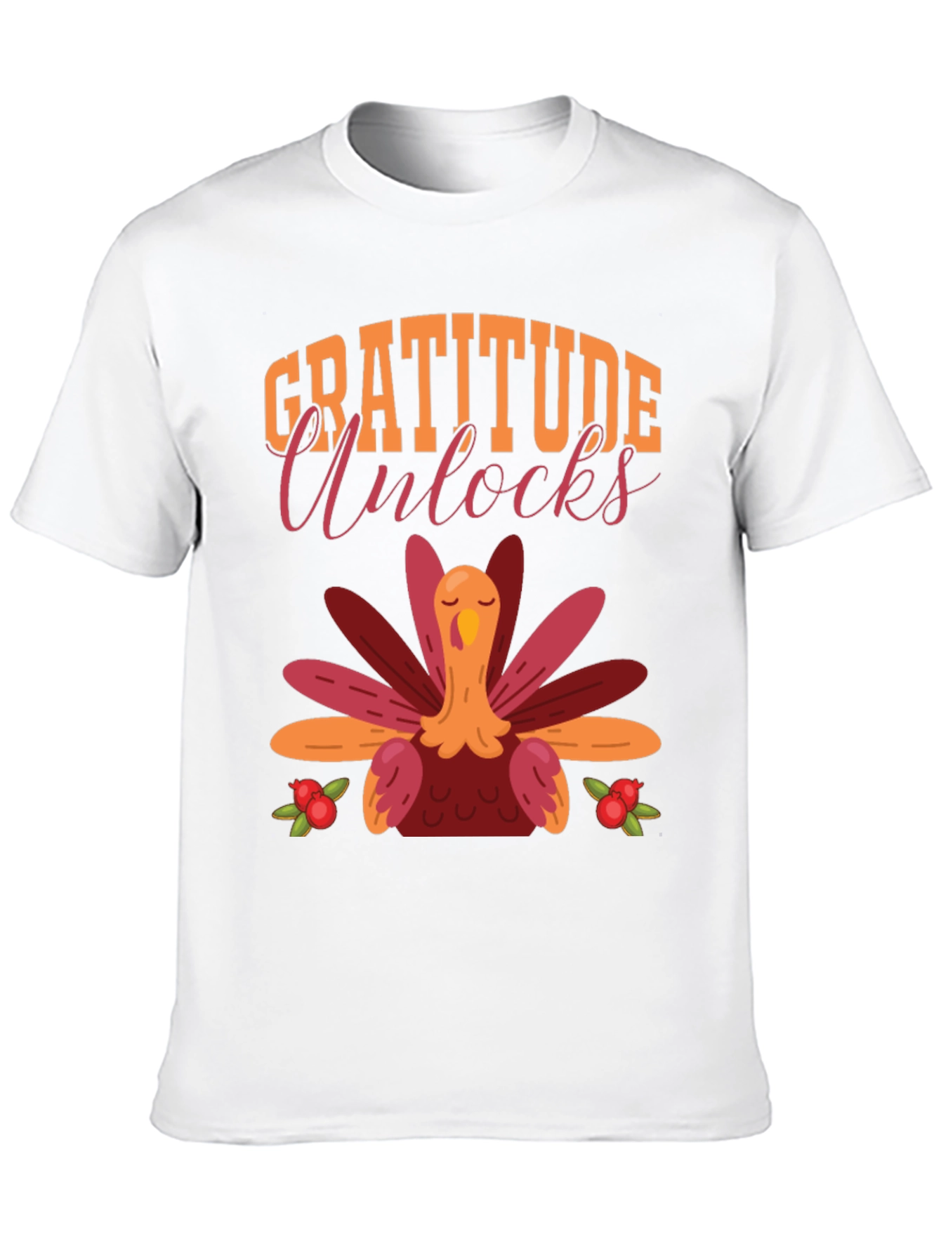 Gratitude Unlocks Thanksgiving Turkey T-Shirt
