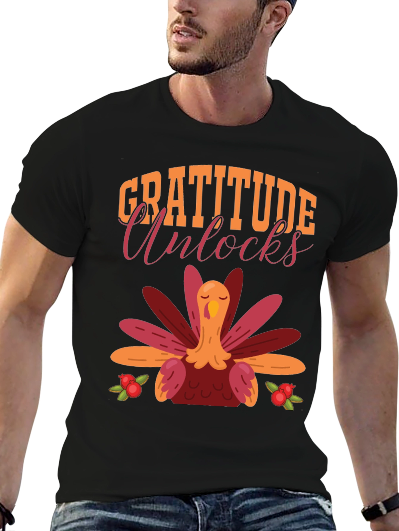 Gratitude Unlocks Thanksgiving Turkey T-Shirt