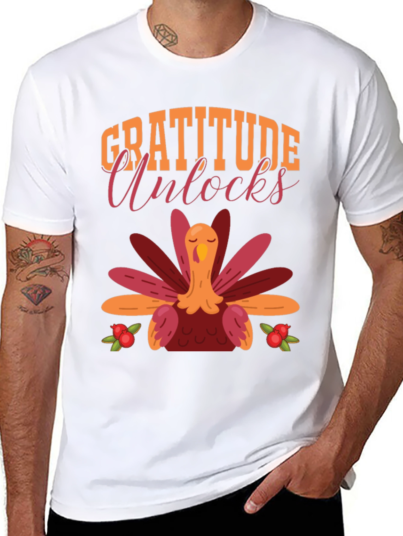 Gratitude Unlocks Thanksgiving Turkey T-Shirt