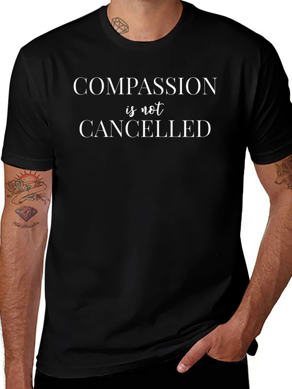 Compassion is Not Canceled Black T-Shirt