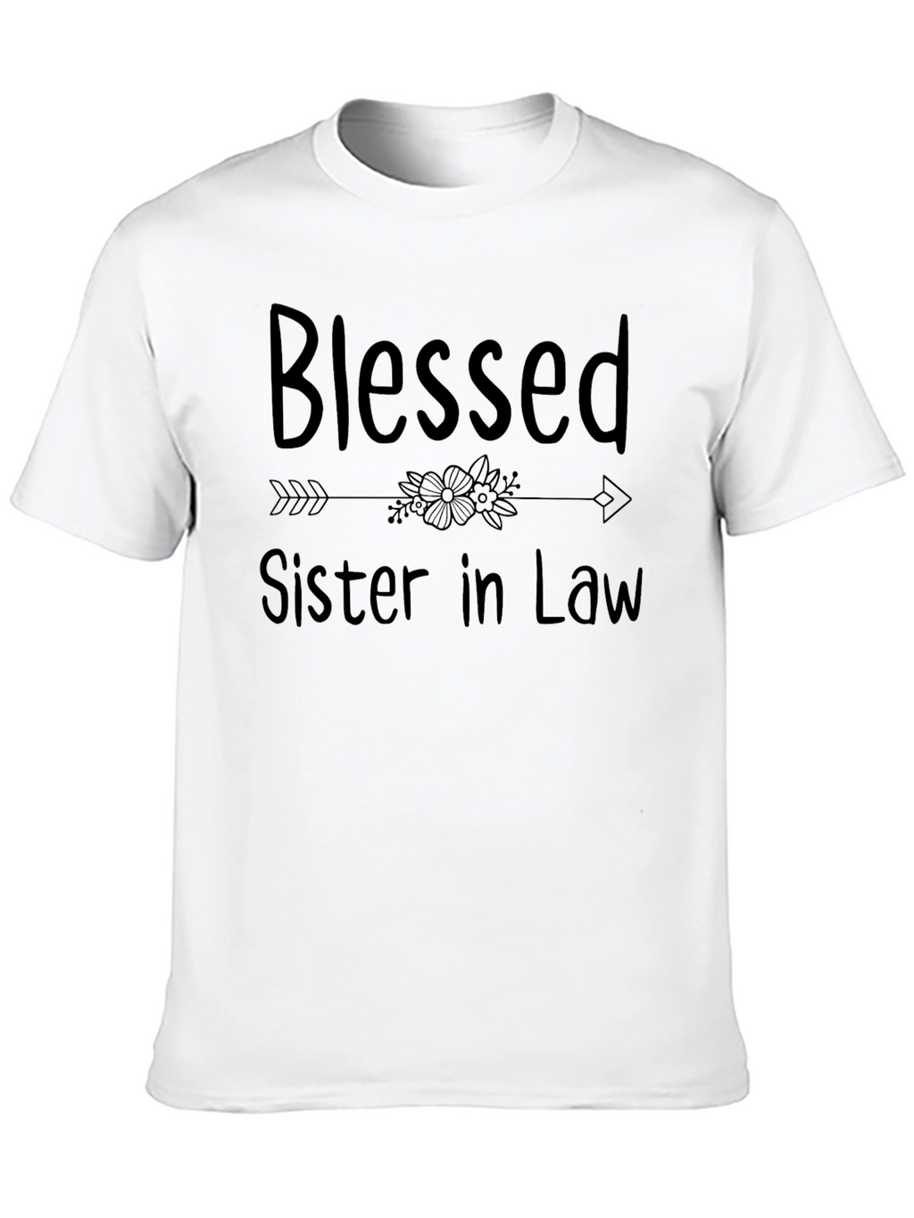 Blessed Sister in Law Black Graphic T-Shirt
