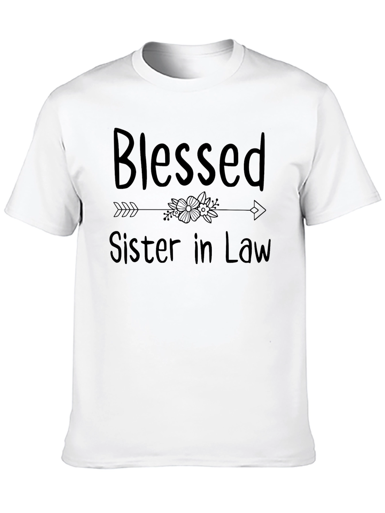 Blessed Sister in Law Black Graphic T-Shirt