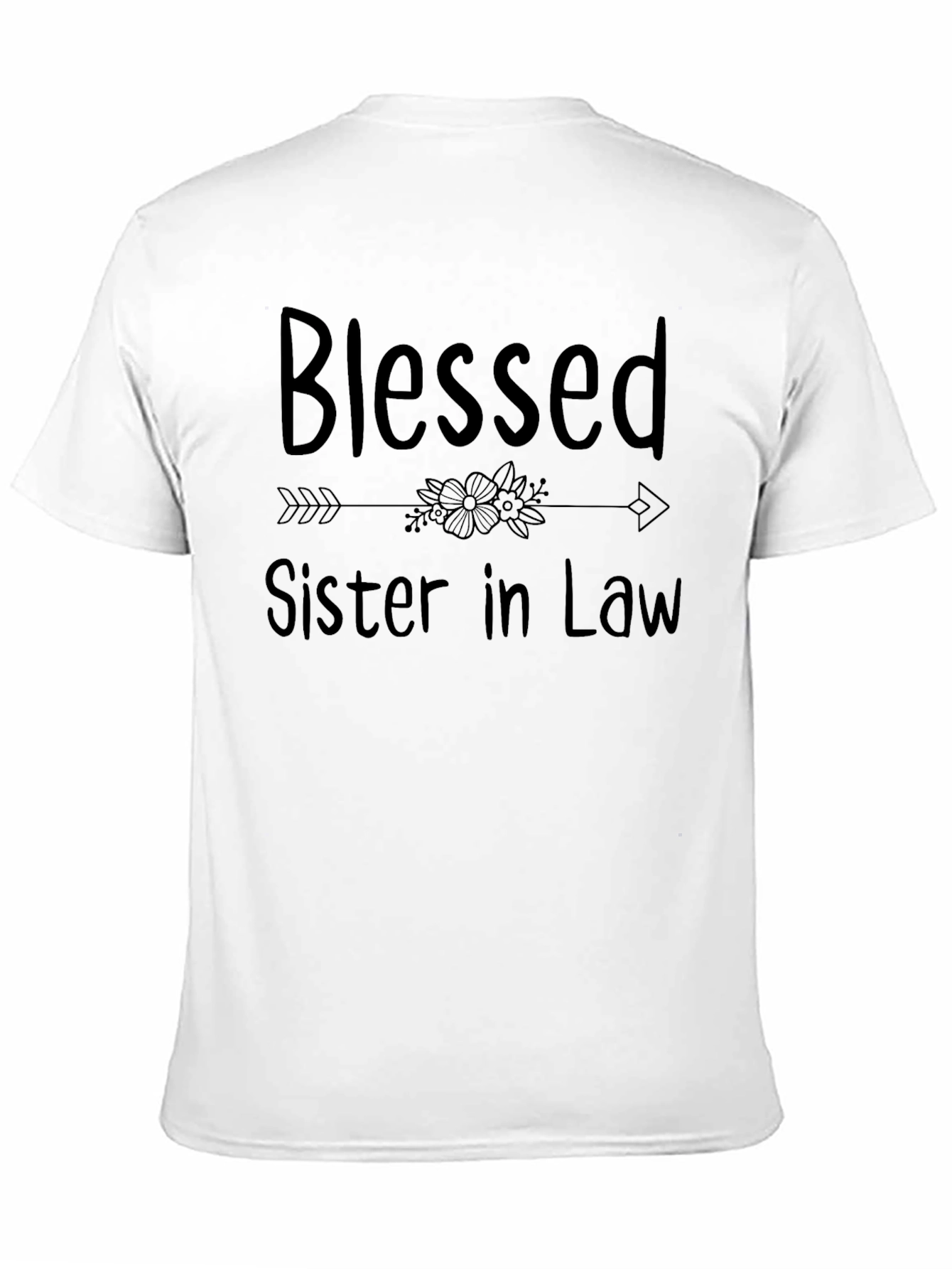 Blessed Sister in Law Black Graphic T-Shirt