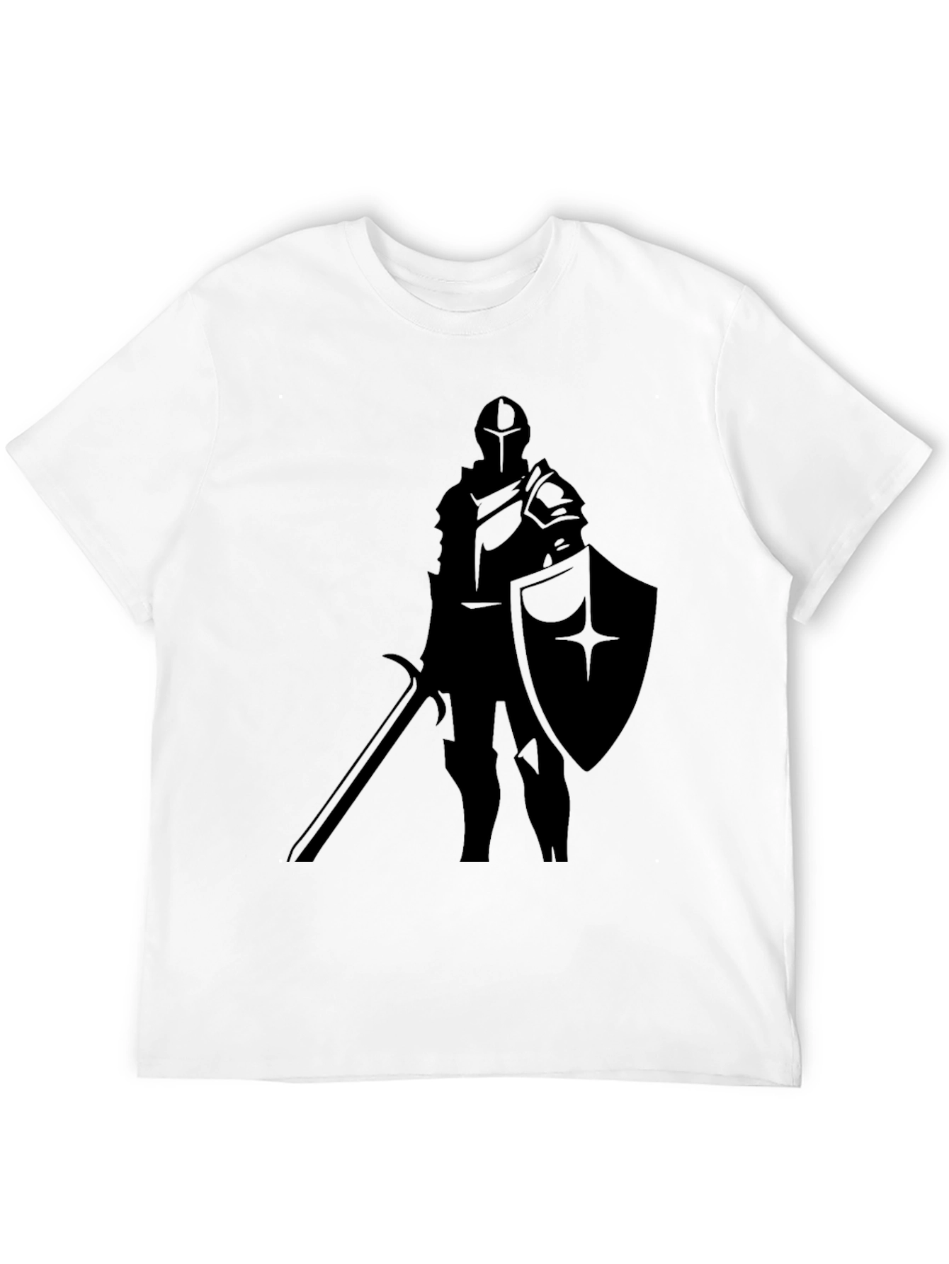 Knight Silhouette T-Shirt - Medieval Warrior Tee