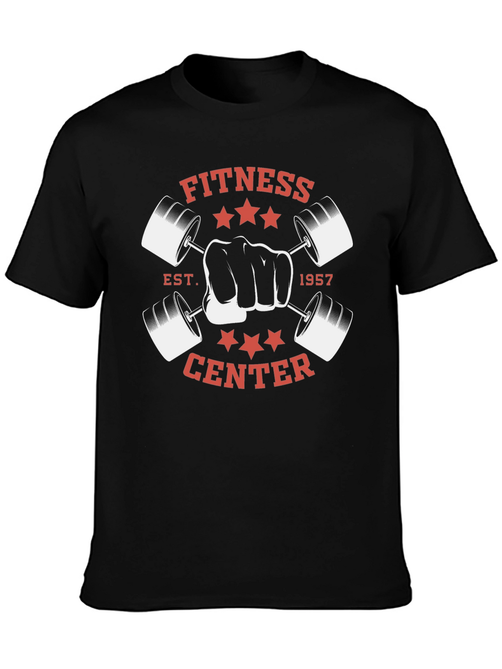 Fitness Center Black Graphic Tee - EST. 1957
