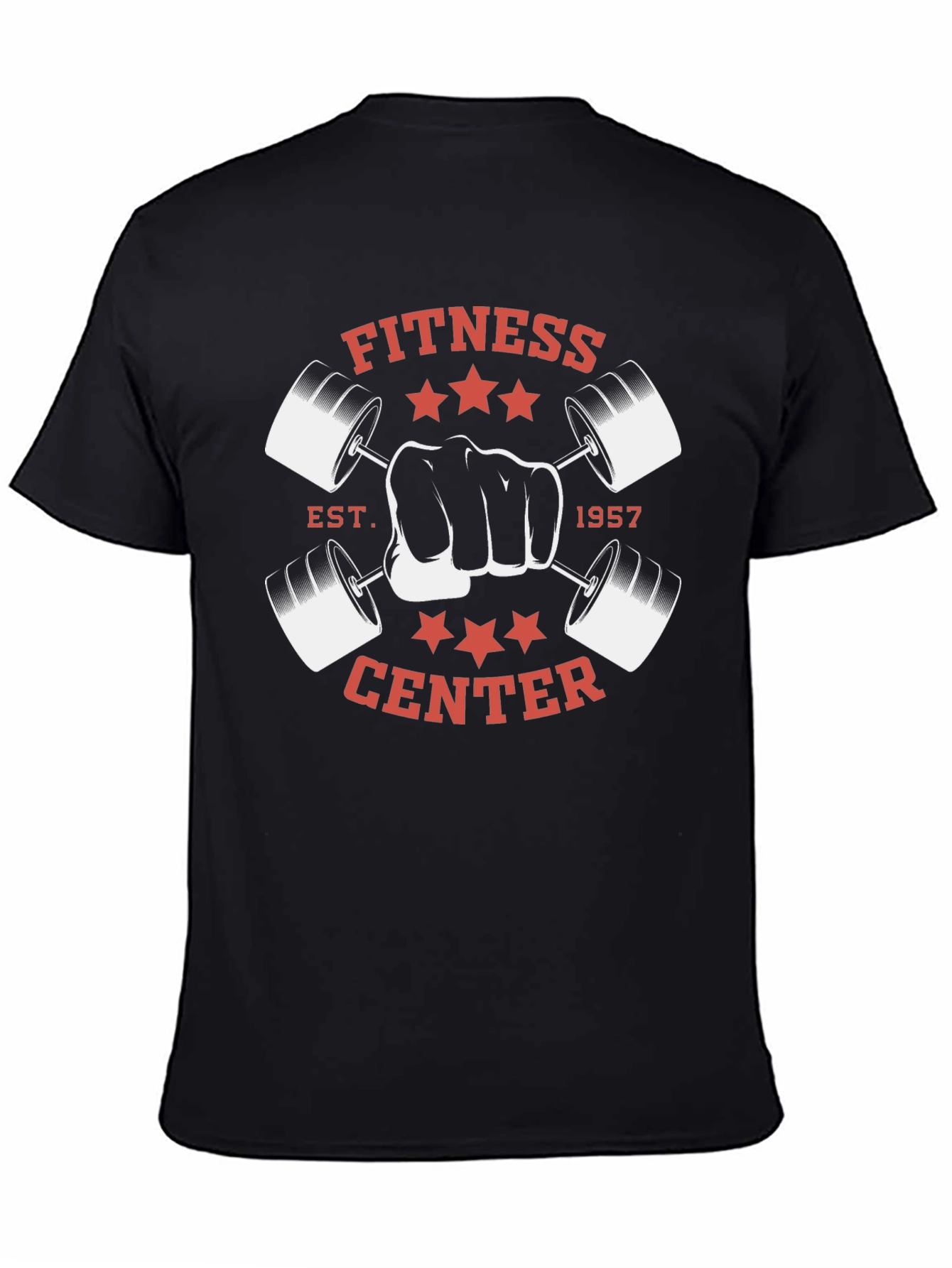 Fitness Center Black Graphic Tee - EST. 1957