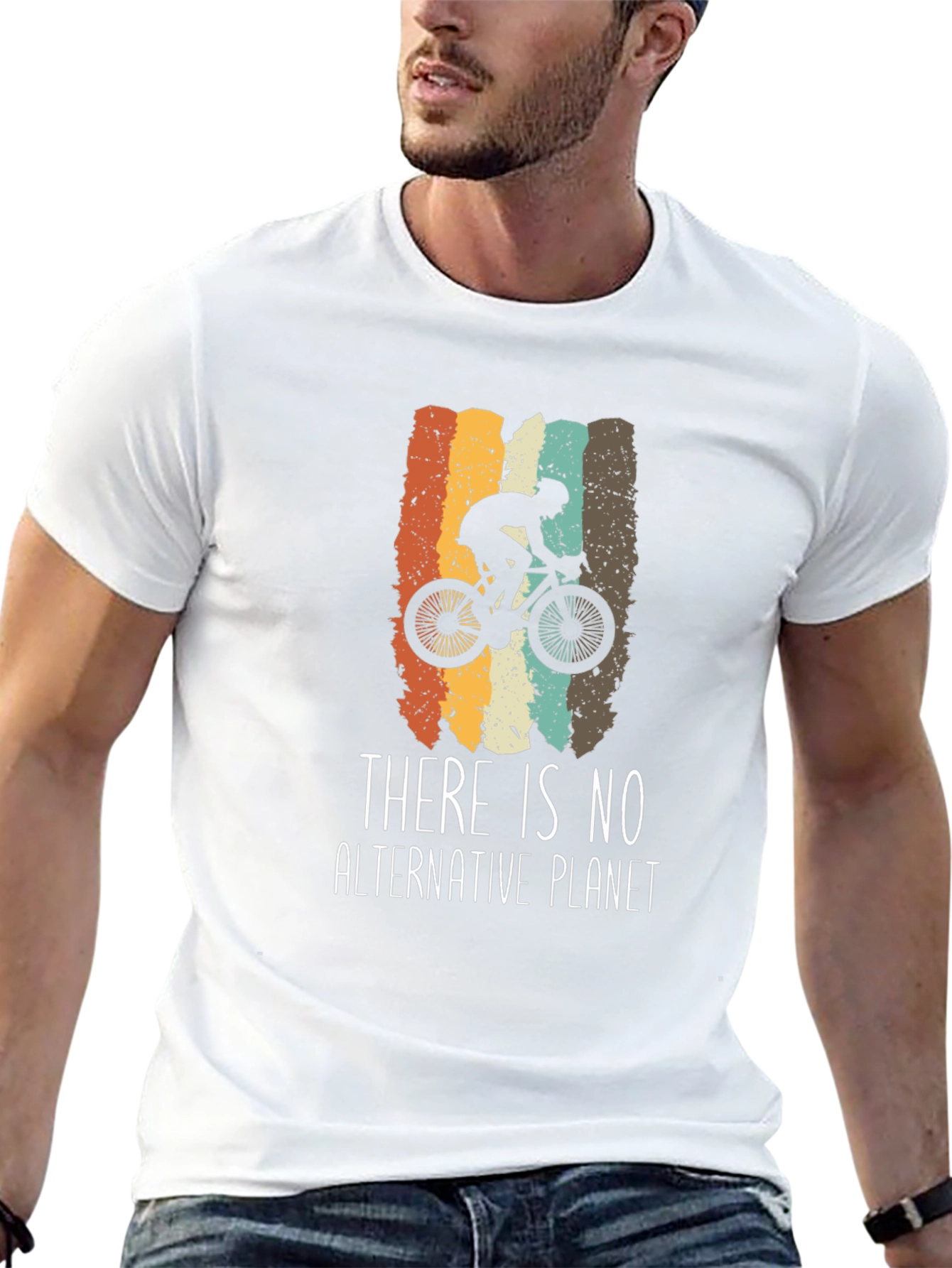 Eco-Friendly Cyclist T-Shirt: No Alternative Planet