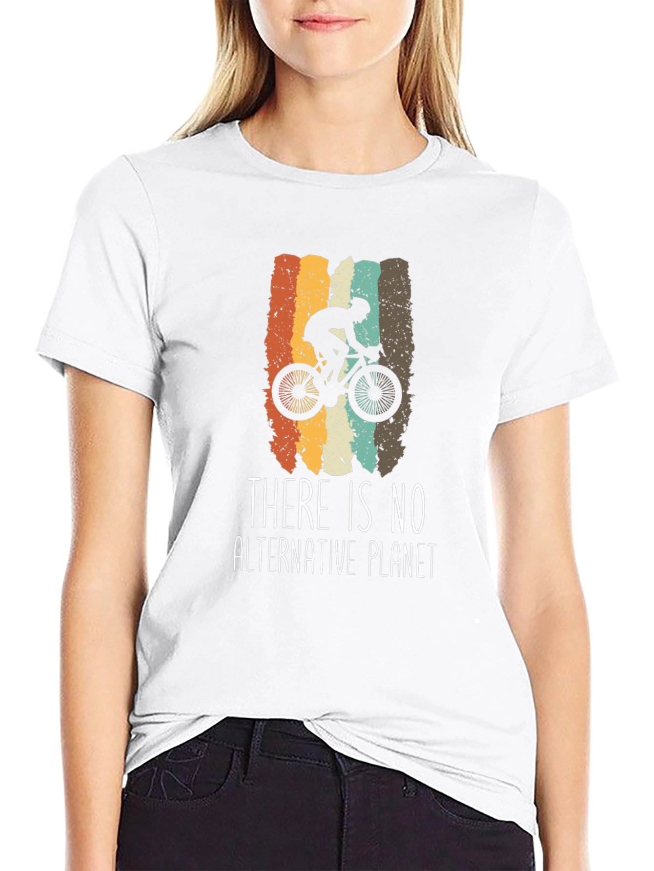 Eco-Friendly Cyclist T-Shirt: No Alternative Planet