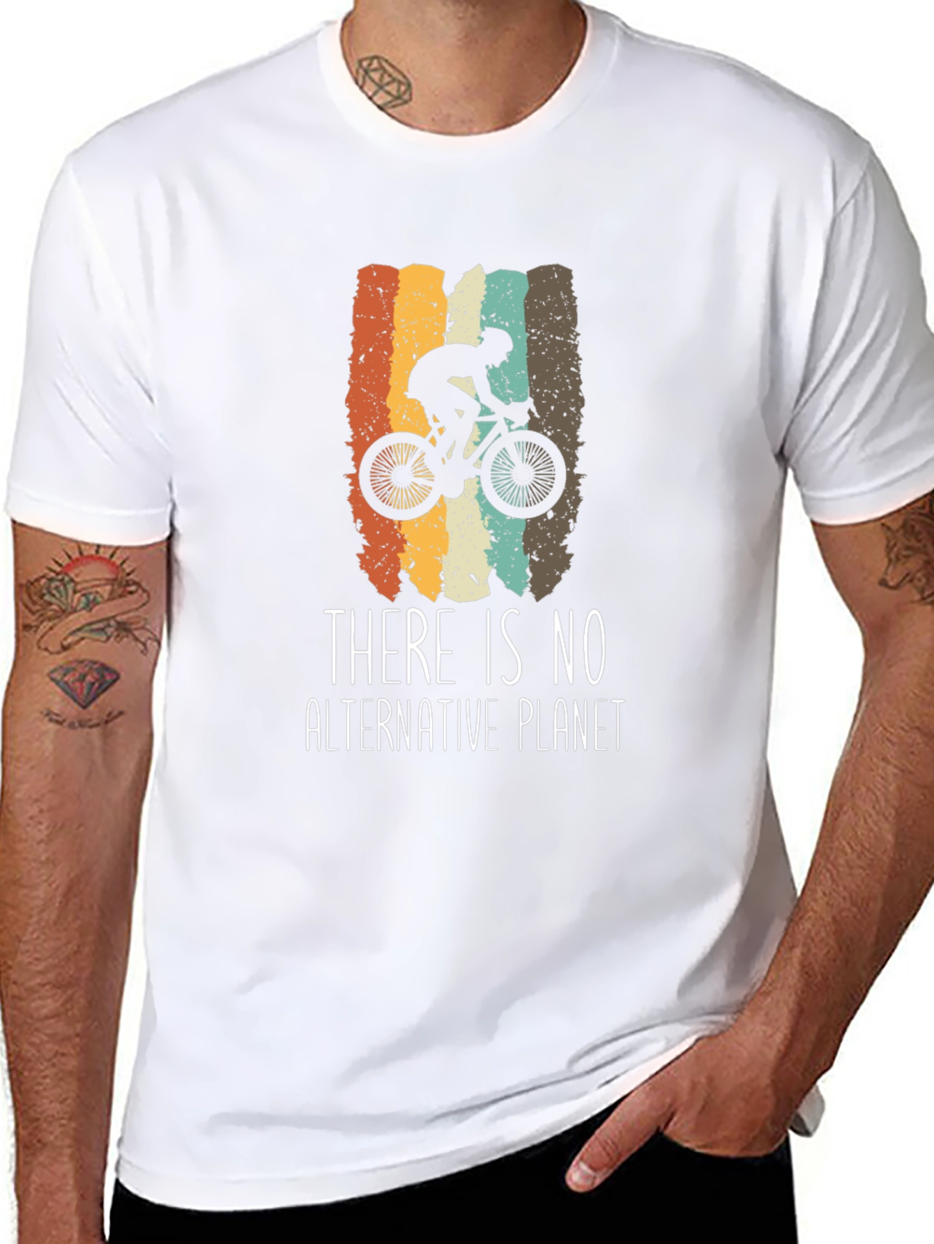 Eco-Friendly Cyclist T-Shirt: No Alternative Planet