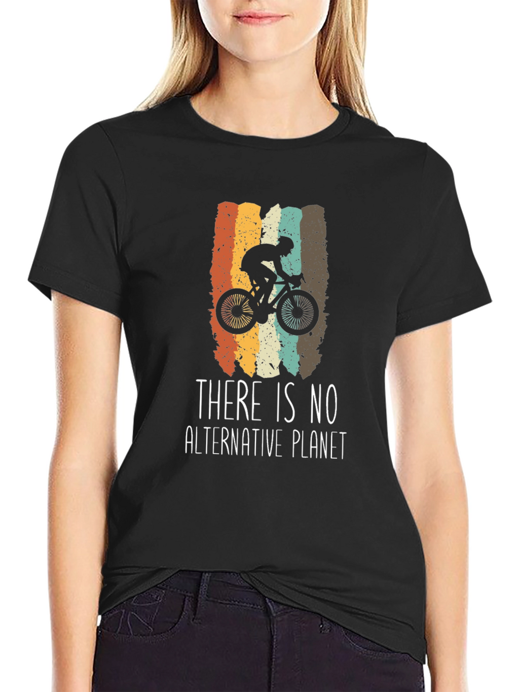 Eco-Friendly Cyclist T-Shirt: No Alternative Planet
