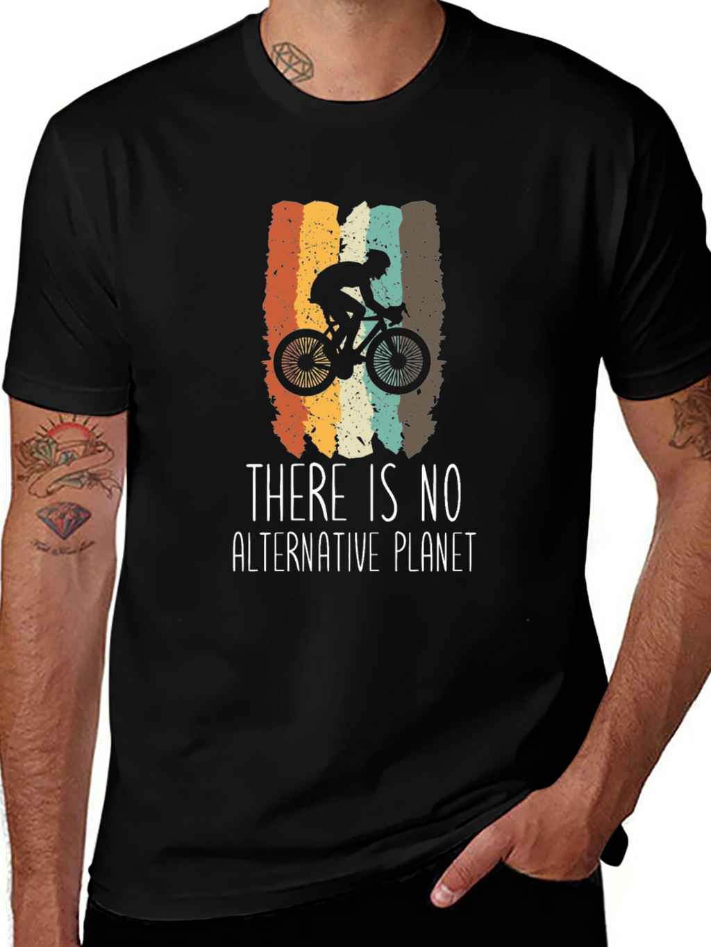 Eco-Friendly Cyclist T-Shirt: No Alternative Planet