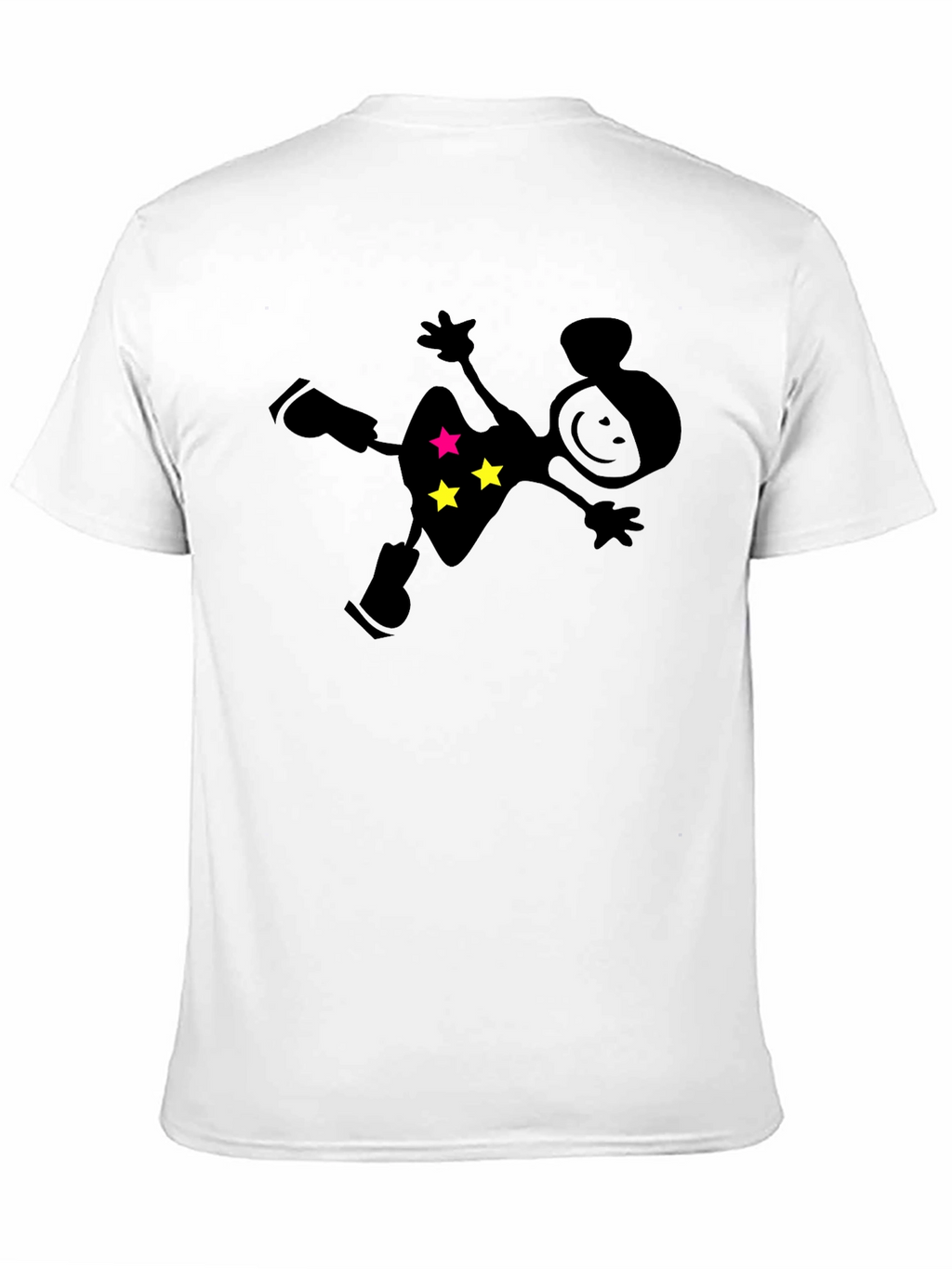 Novelty Stick Figure Star Black T-Shirt