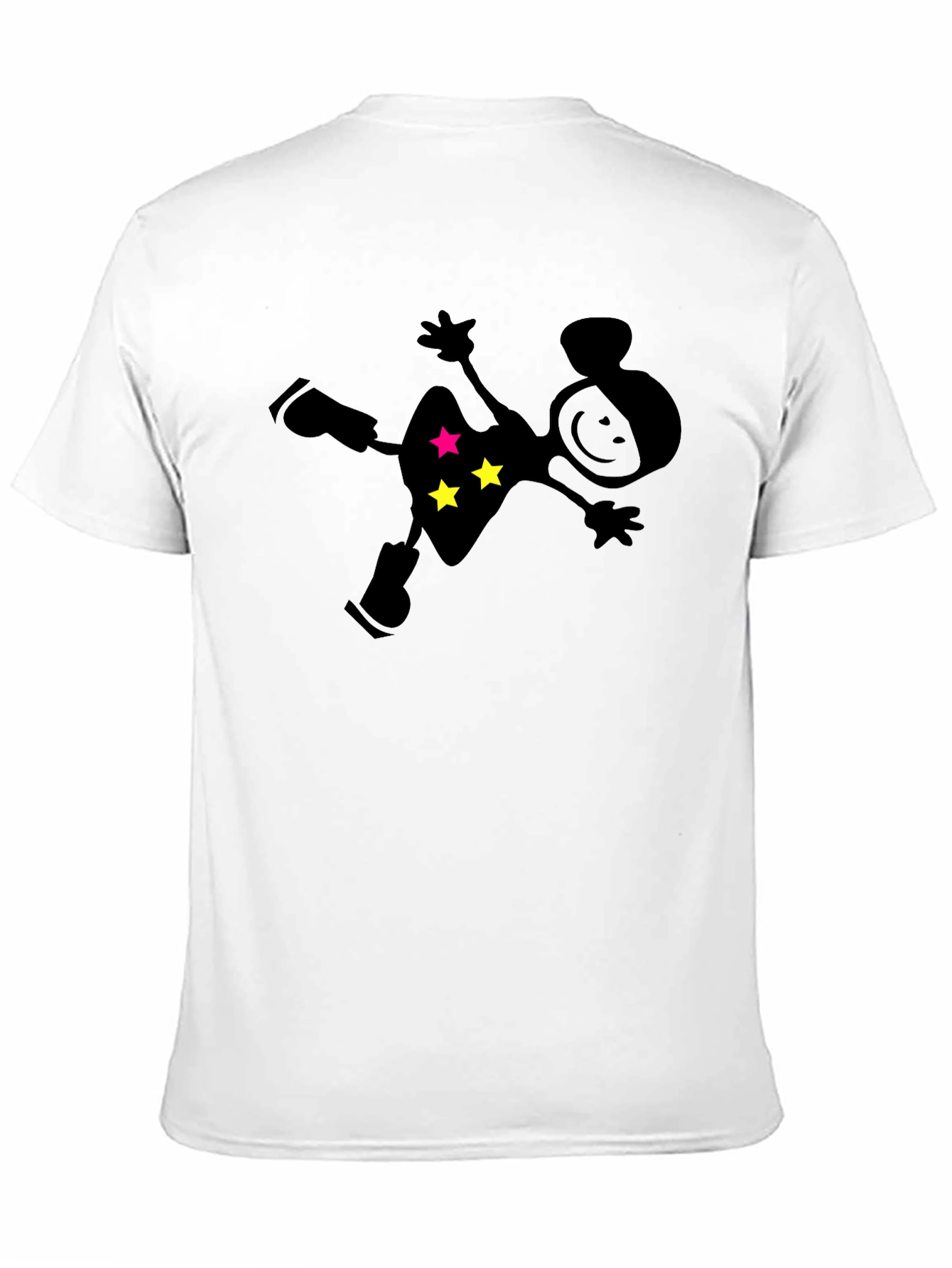 Novelty Stick Figure Star Black T-Shirt