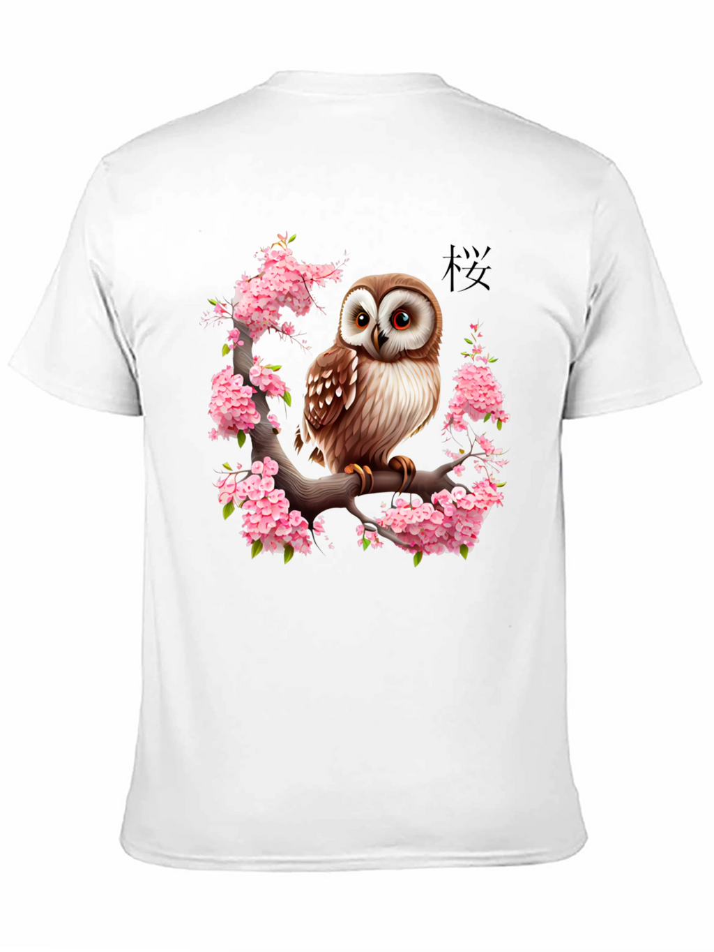 Owl & Cherry Blossom Graphic Tee