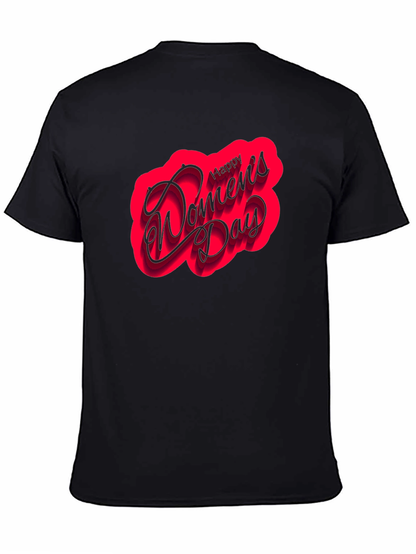 Happy Womens Day Black T-Shirt