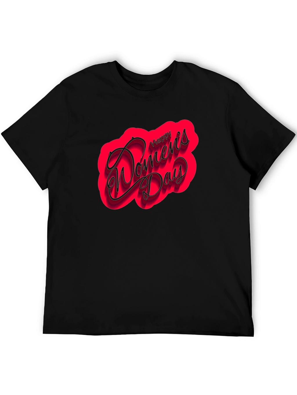 Happy Womens Day Black T-Shirt