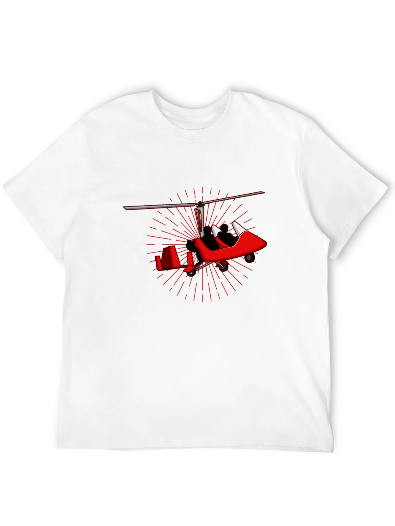 Red Gyrocopter Graphic T-Shirt