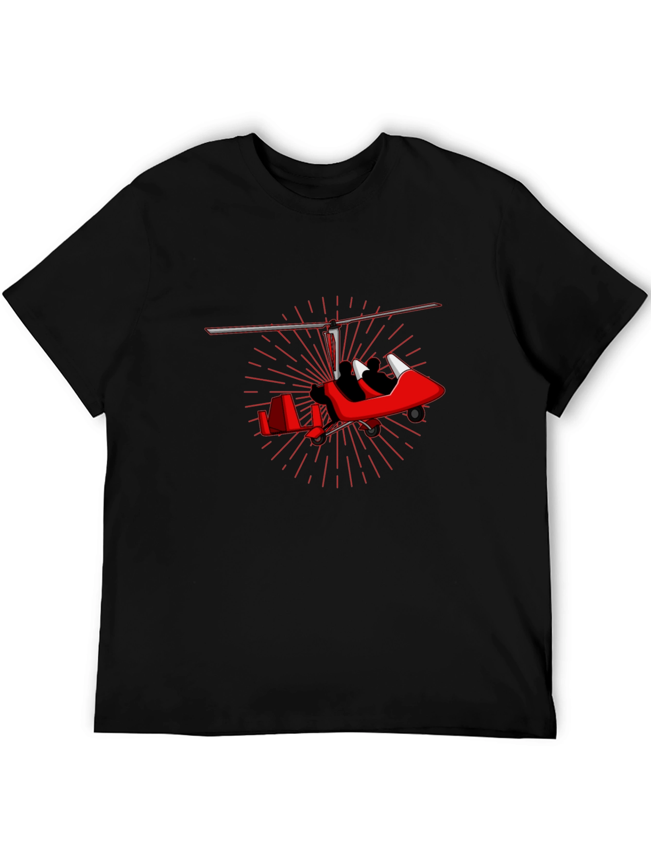 Red Gyrocopter Graphic T-Shirt