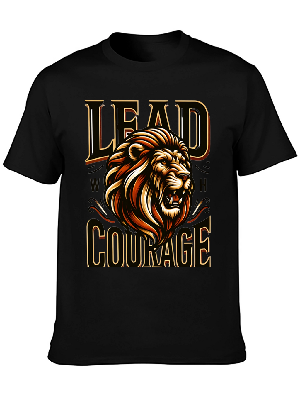 Lion Courage T-Shirt - Bold Graphic Tee
