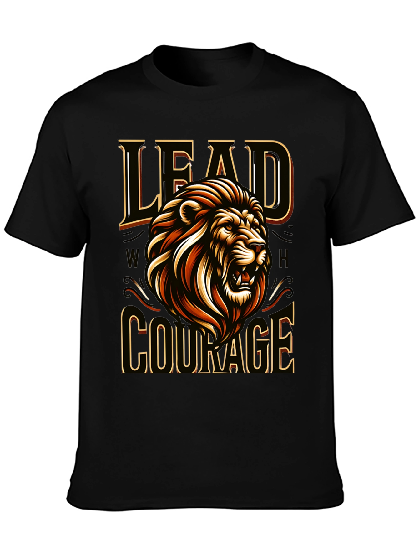 Lion Courage T-Shirt - Bold Graphic Tee