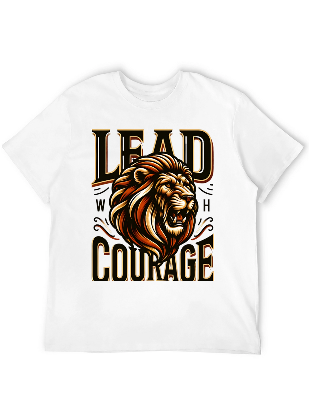 Lion Courage T-Shirt - Bold Graphic Tee
