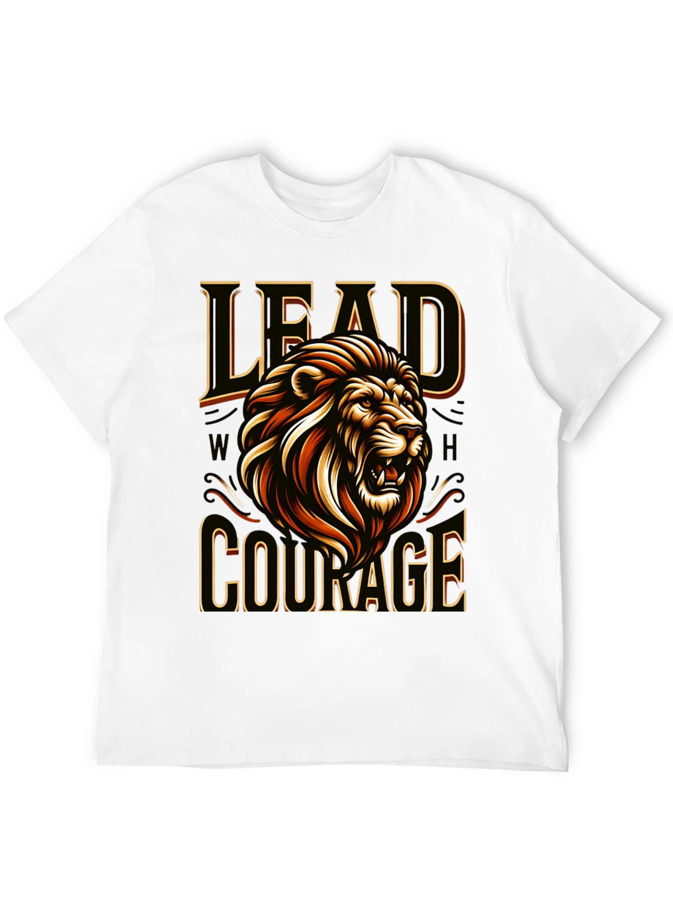 Lion Courage T-Shirt - Bold Graphic Tee