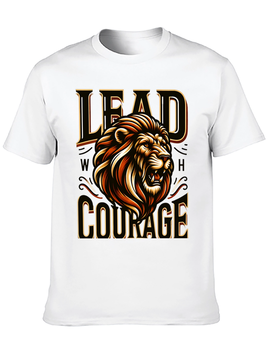 Lion Courage T-Shirt - Bold Graphic Tee