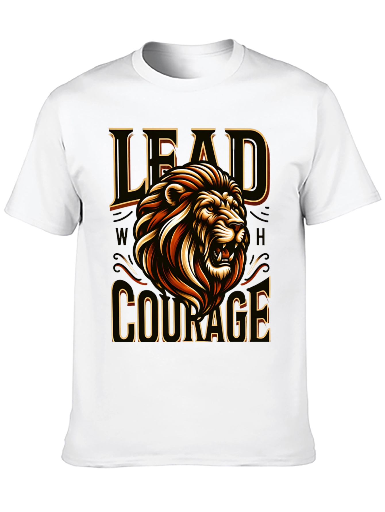 Lion Courage T-Shirt - Bold Graphic Tee