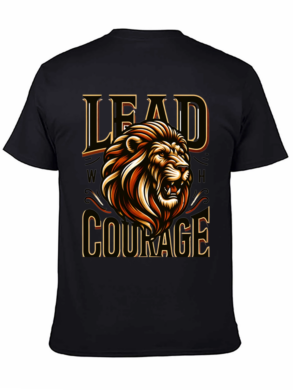 Lion Courage T-Shirt - Bold Graphic Tee