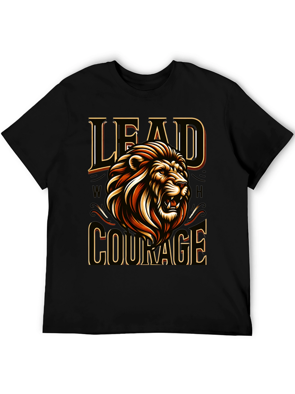 Lion Courage T-Shirt - Bold Graphic Tee
