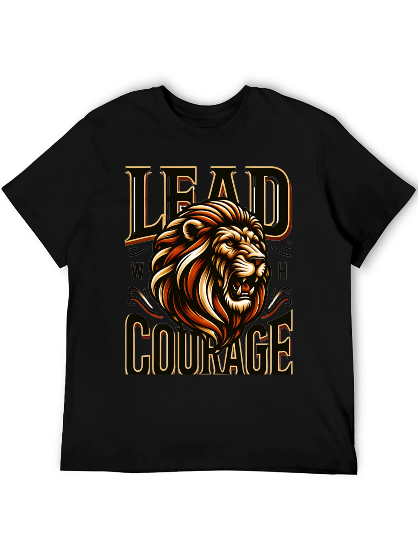Lion Courage T-Shirt - Bold Graphic Tee