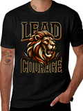Lion Courage T-Shirt - Bold Graphic Tee