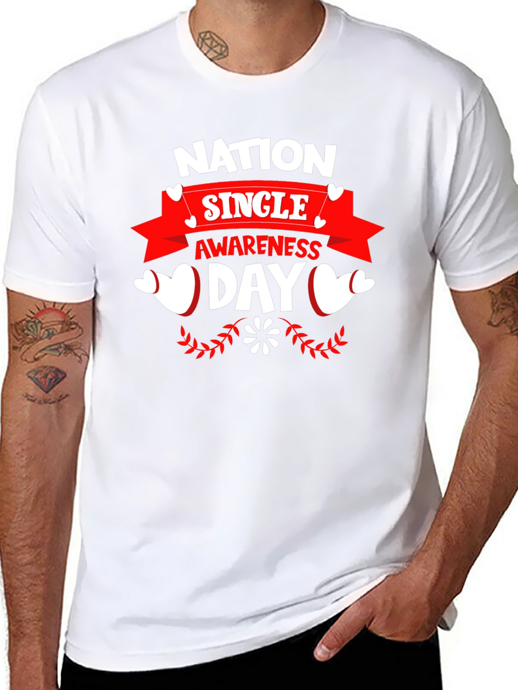 Nation Single Awareness Day Black T-Shirt