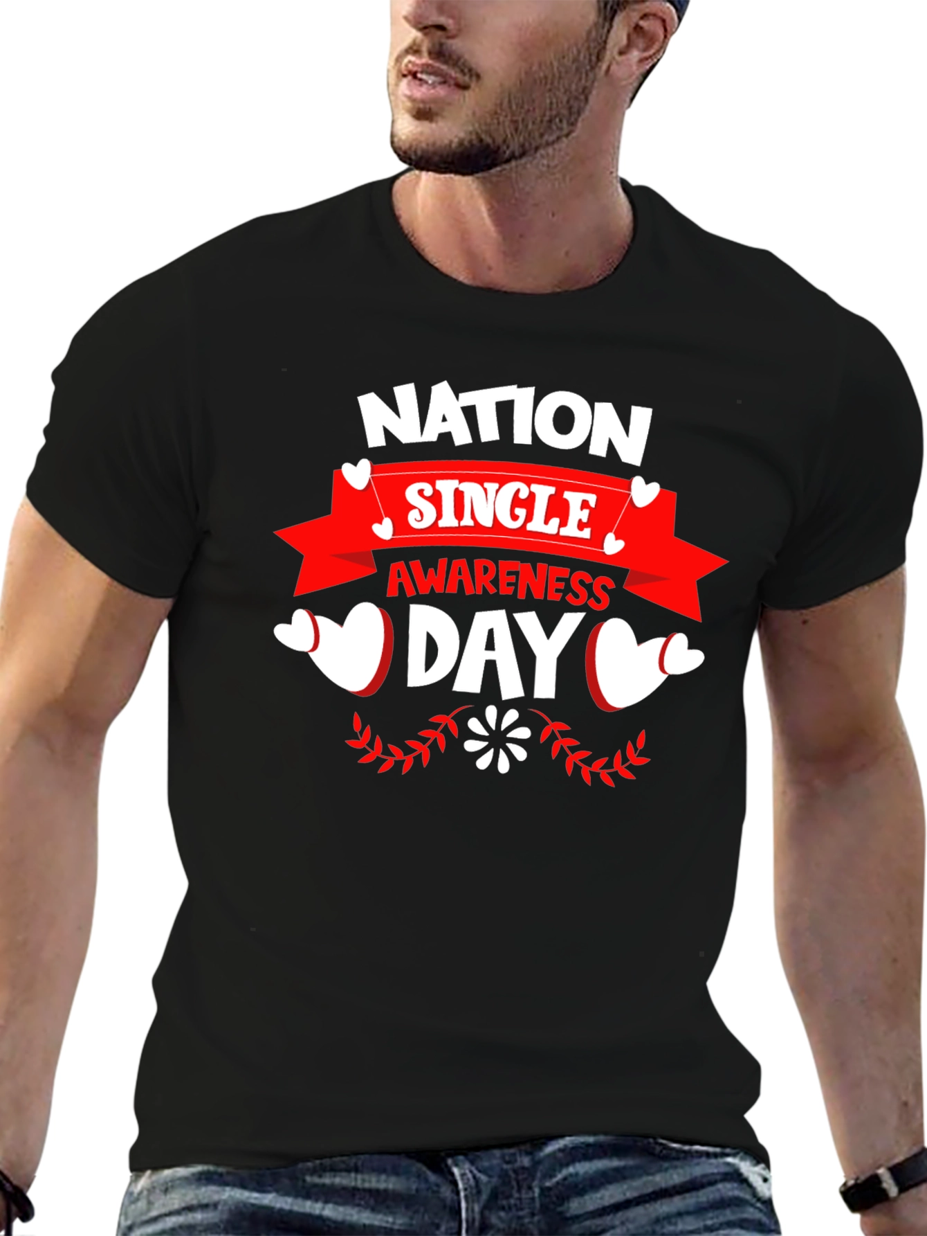 Nation Single Awareness Day Black T-Shirt