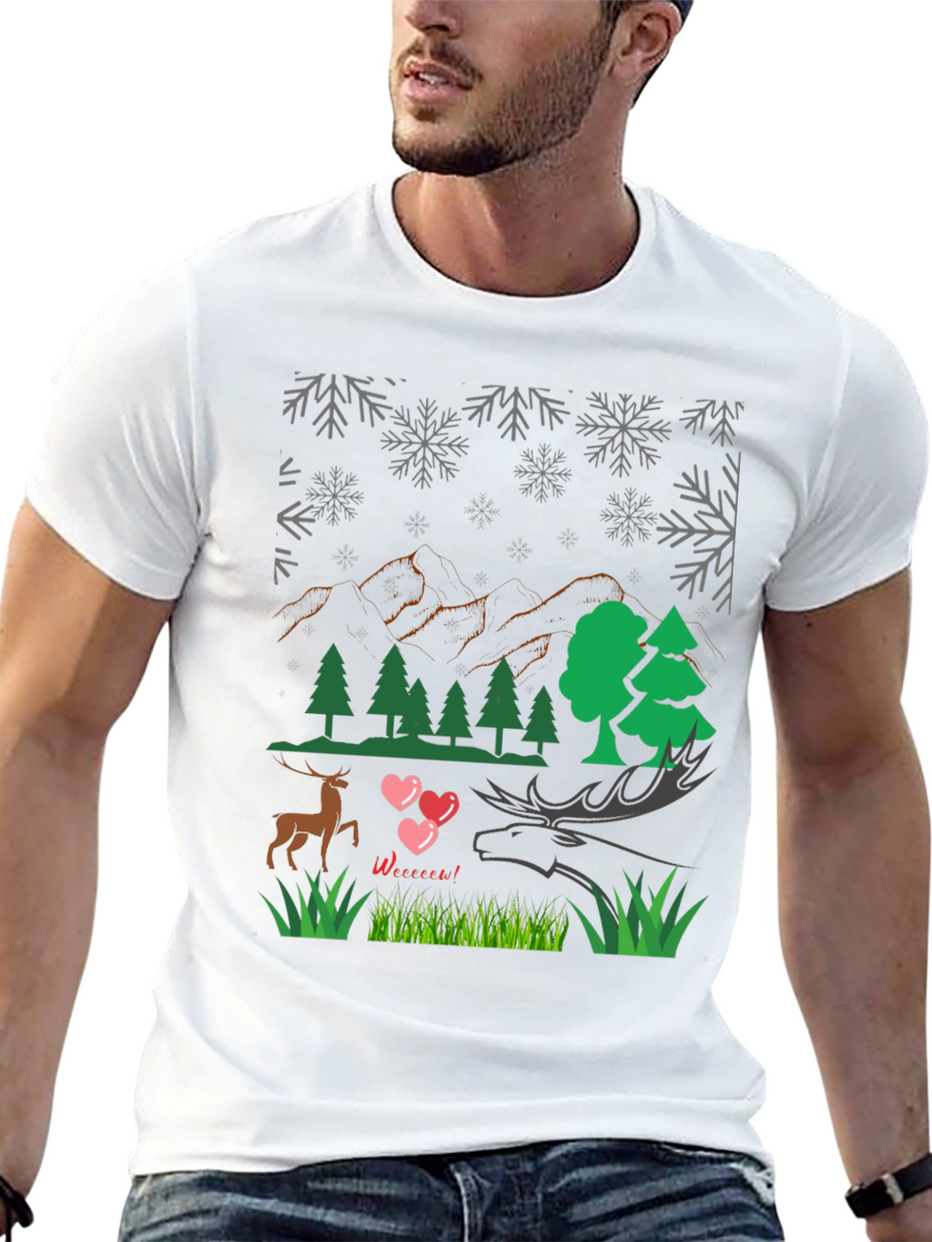 Winter Deer Love T-Shirt