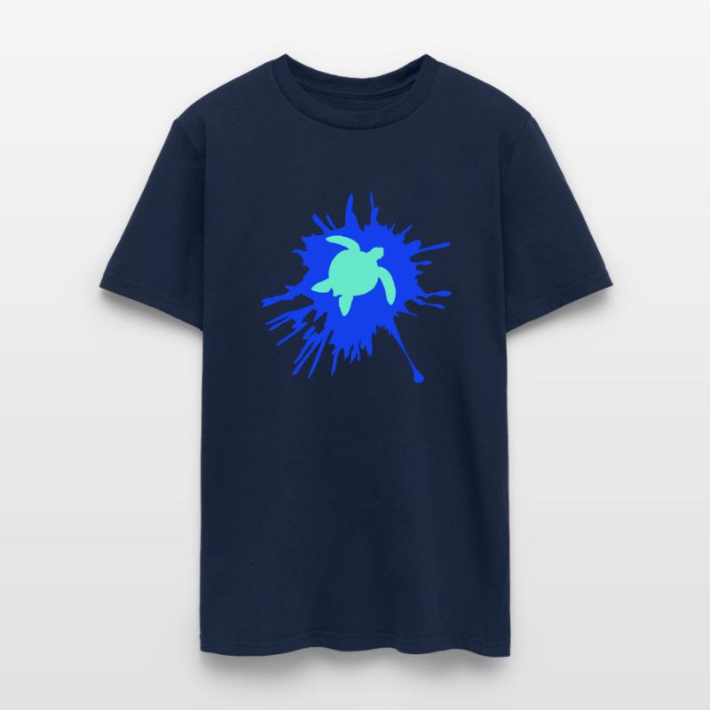 Water turtle color splash drops silhouette cool