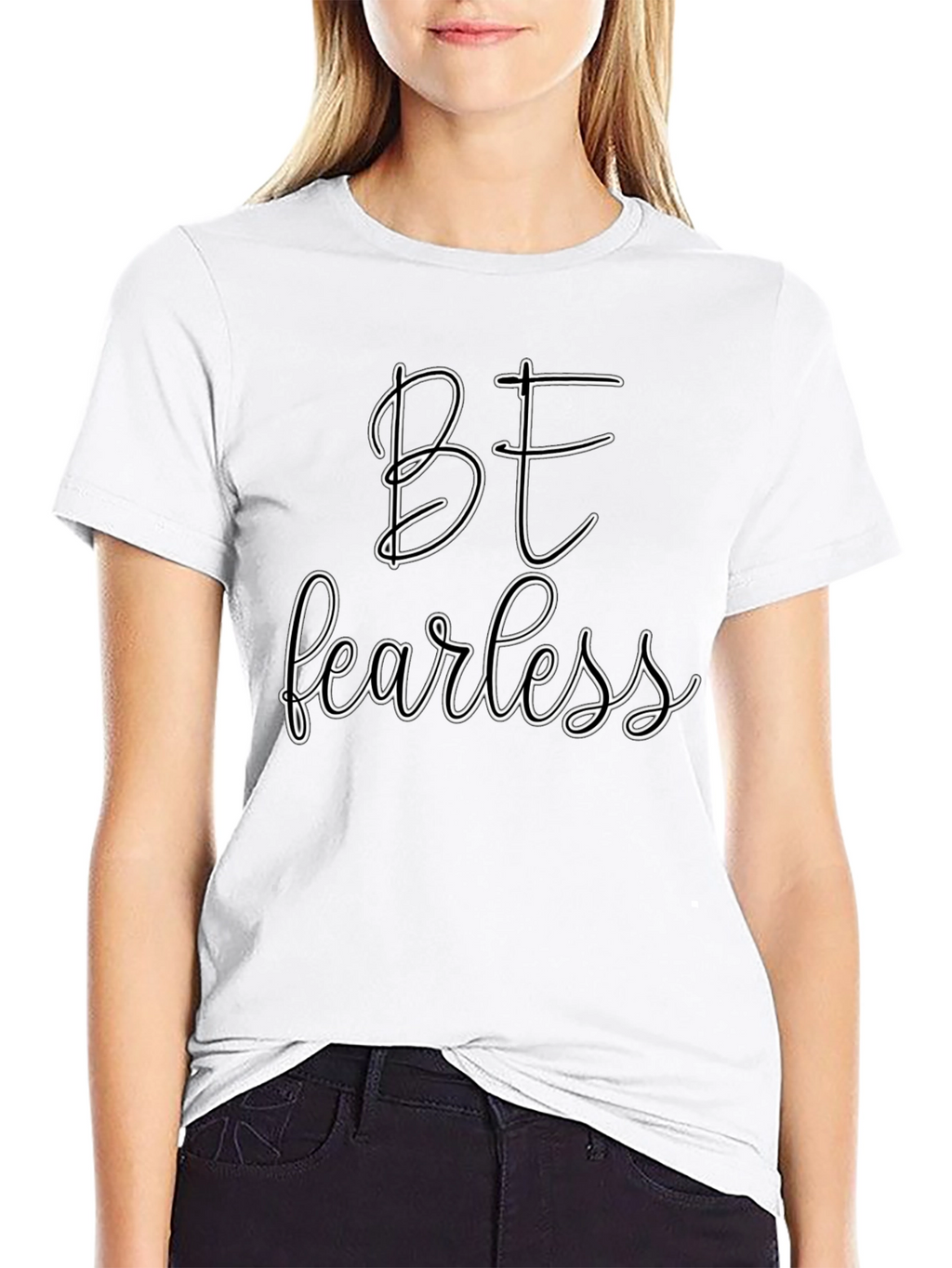 Be Fearless Graphic Tee - Black Casual T-Shirt