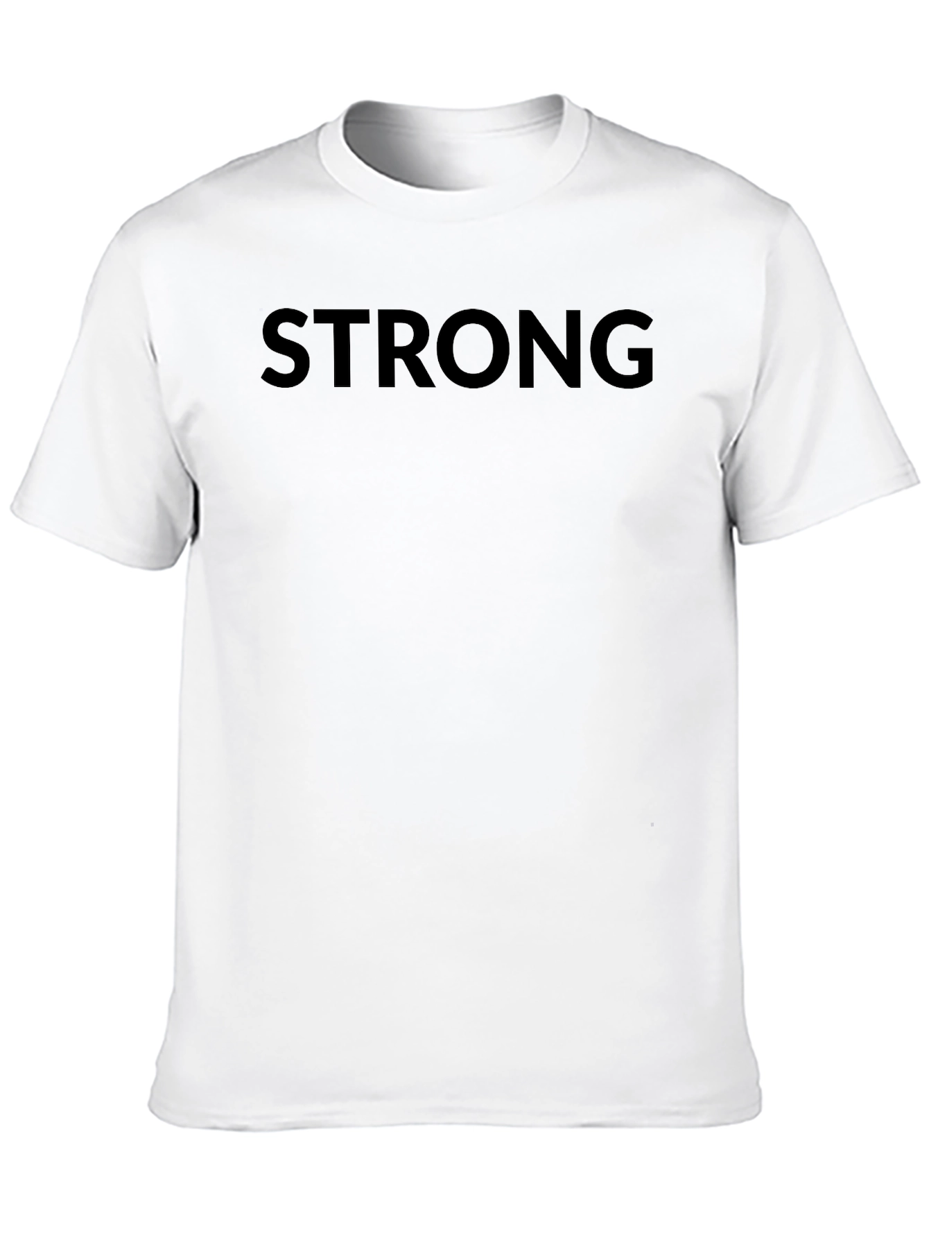 Strong Graphic Tee - Minimalist Black T-Shirt