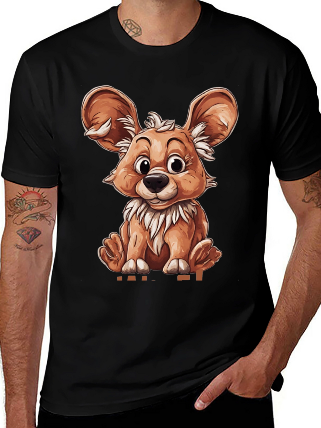 Cartoon Animal Graphic T-Shirt