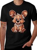 Cartoon Animal Graphic T-Shirt