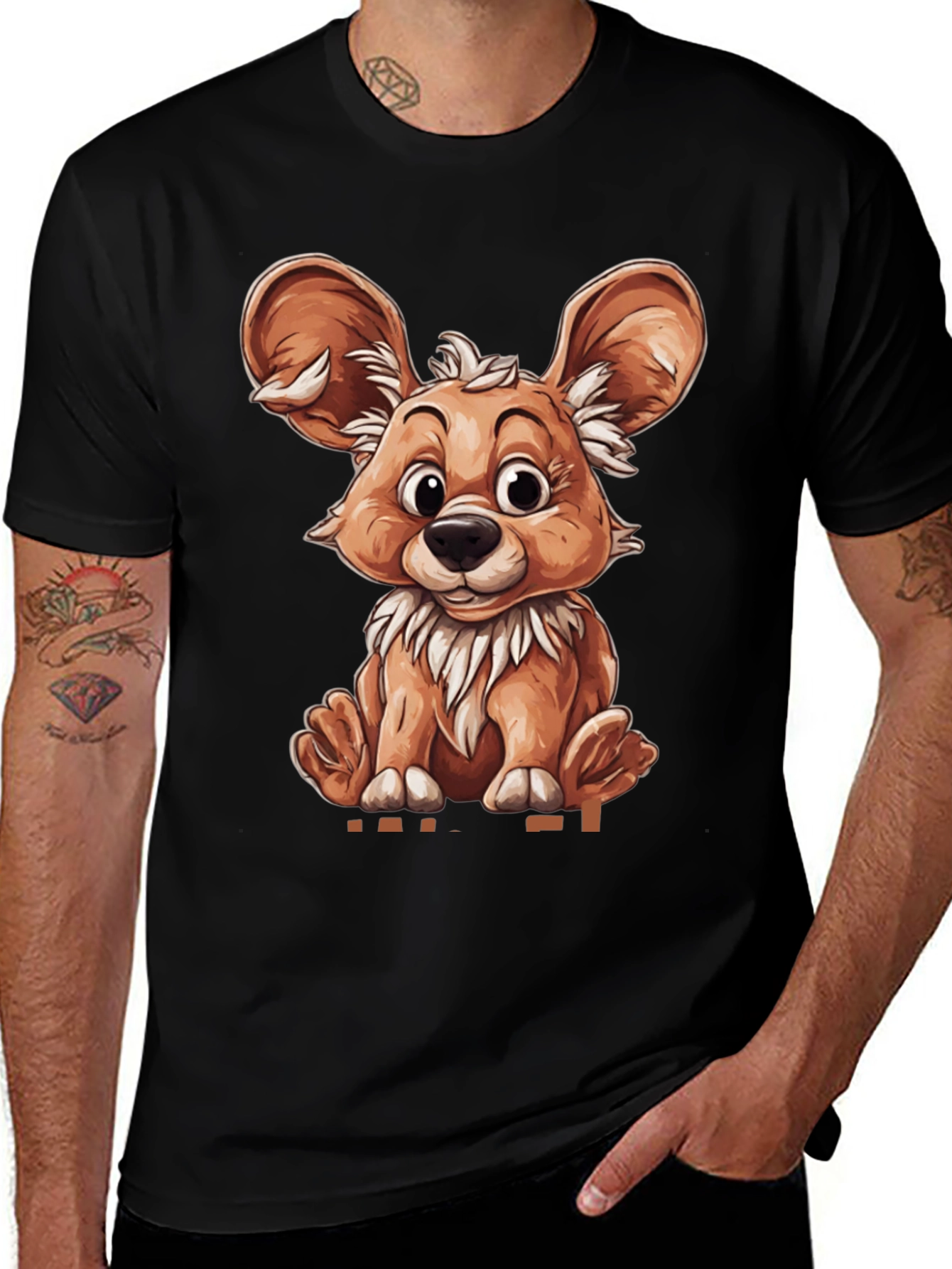 Cartoon Animal Graphic T-Shirt