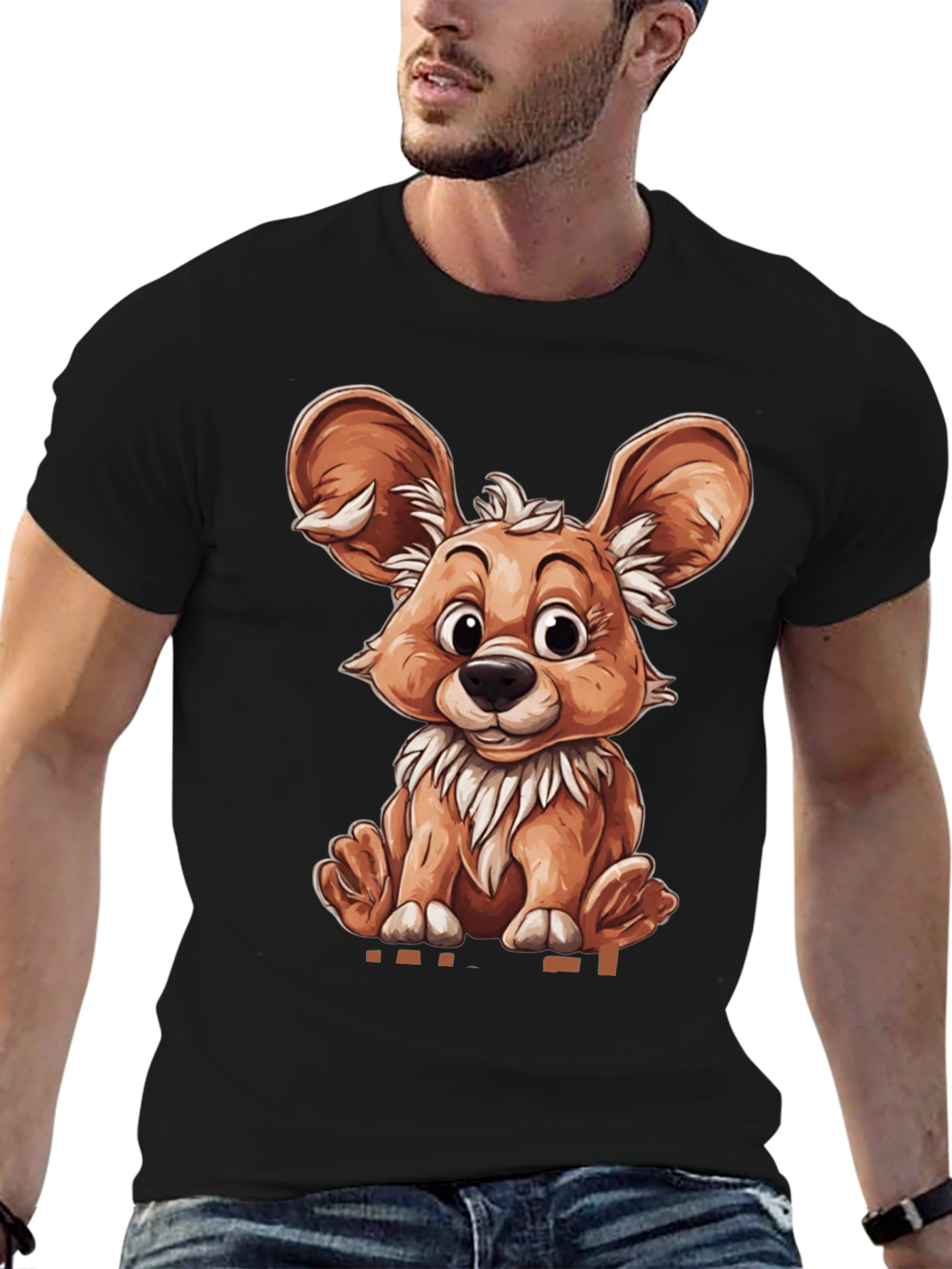 Cartoon Animal Graphic T-Shirt