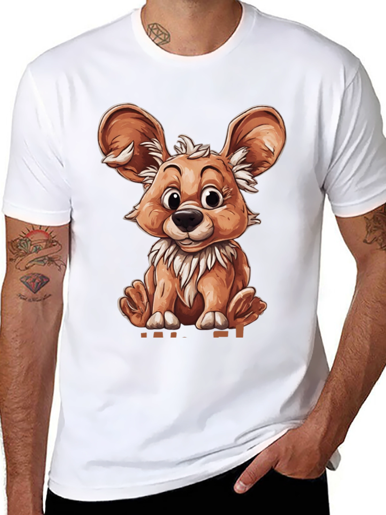 Cartoon Animal Graphic T-Shirt