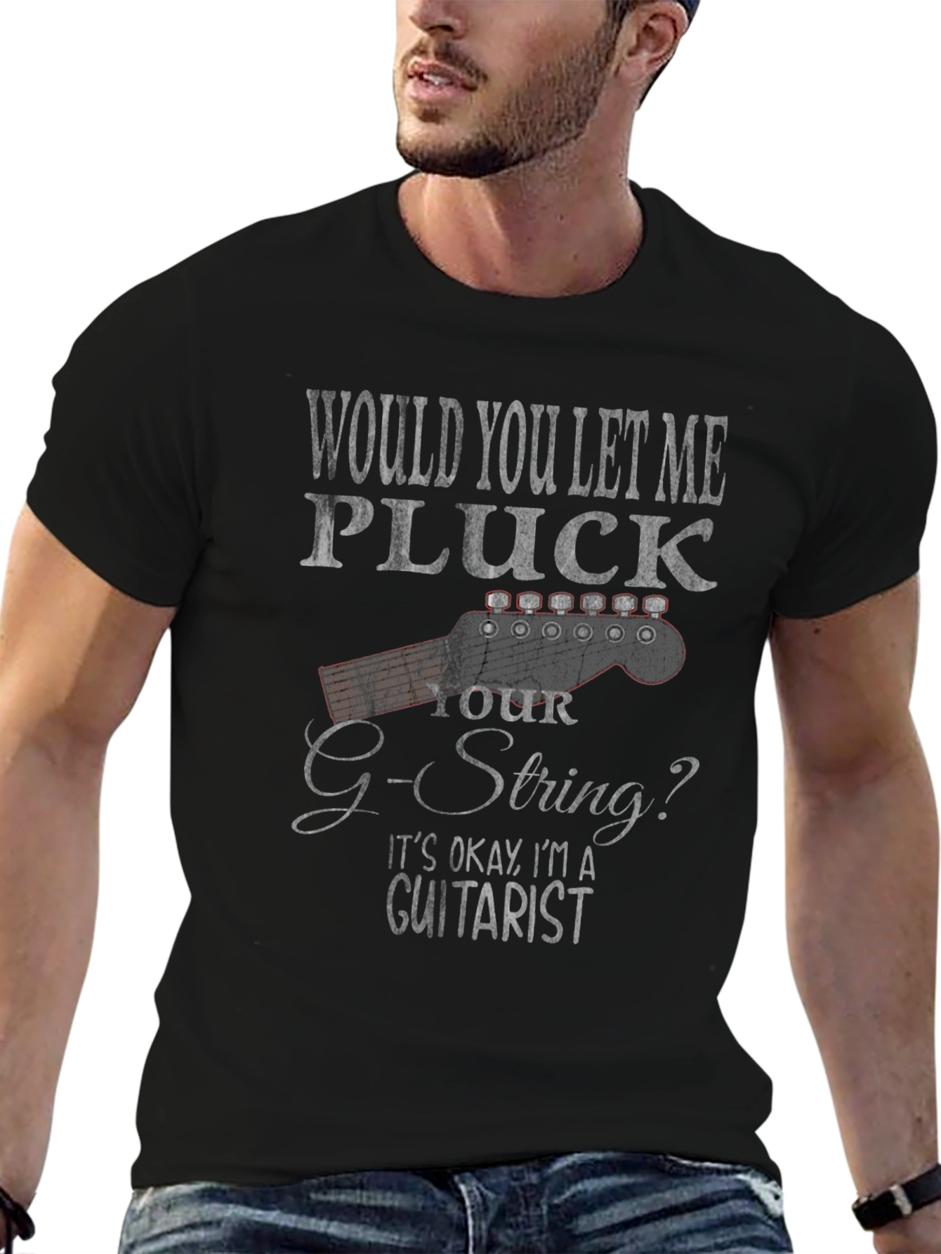 Guitarist Humor T-Shirt - Pluck Your G-String