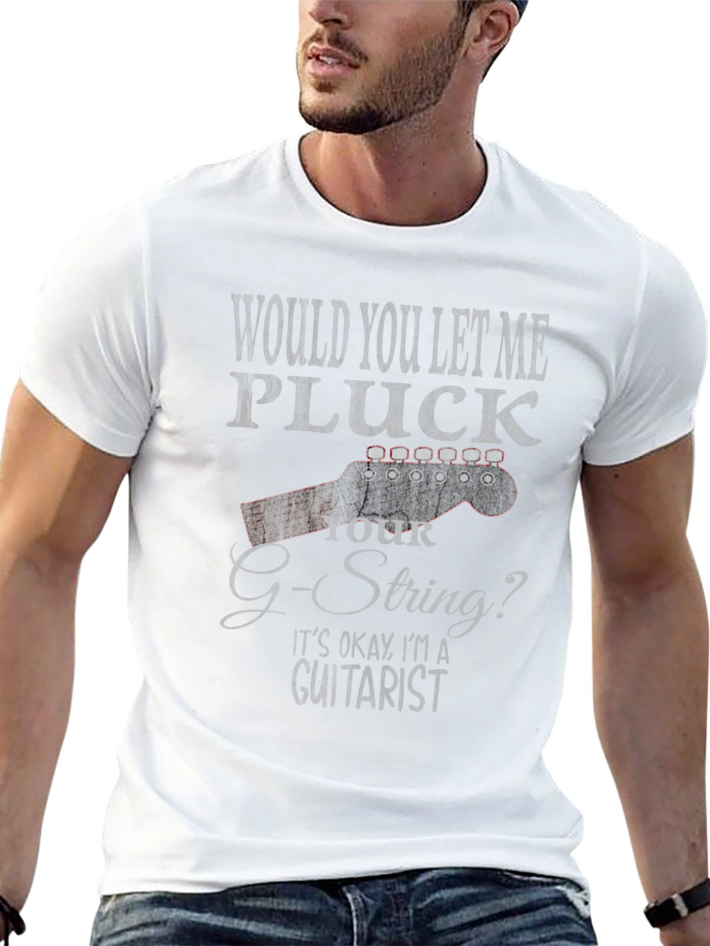 Guitarist Humor T-Shirt - Pluck Your G-String
