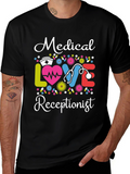 Medical Receptionist Love Graphic T-Shirt